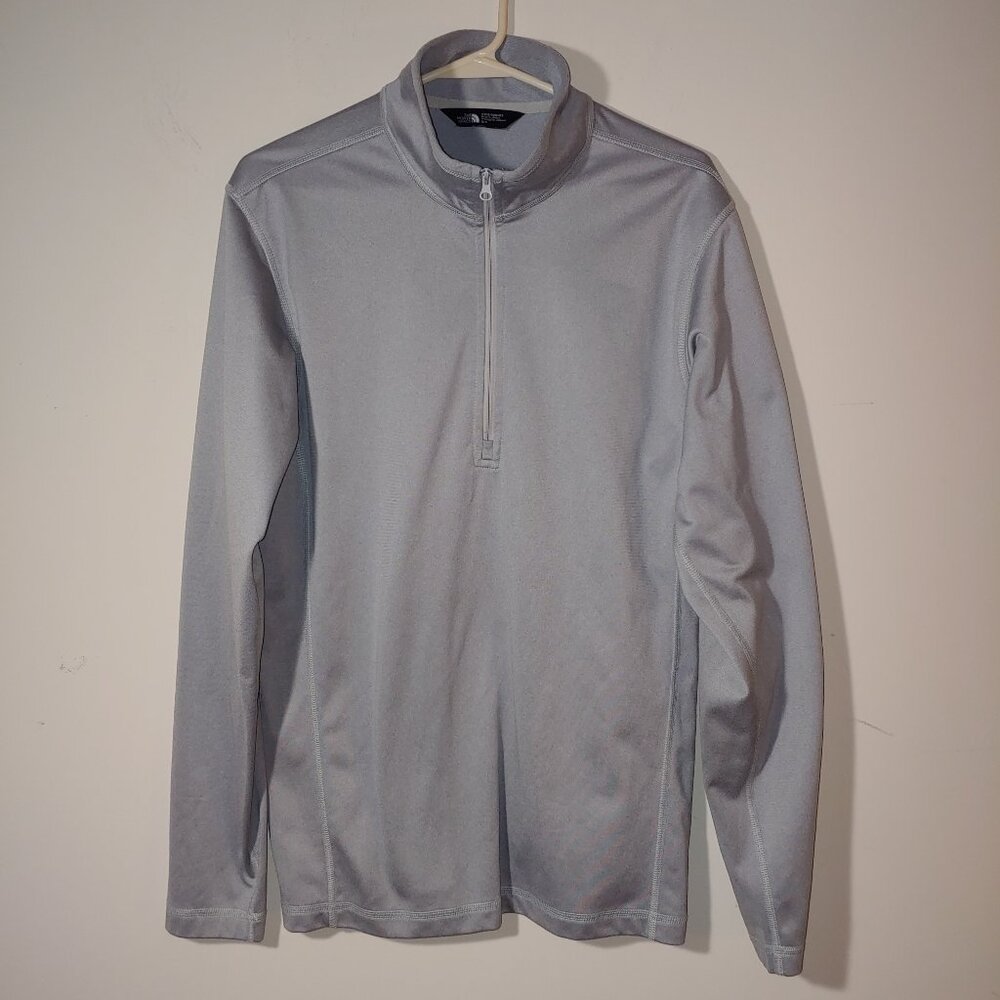 The North Face 3/4 zip Long Sleeves Pullover Jacket Size S Grey